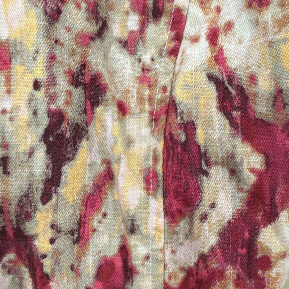 Chico's Jacket Womens XL Linen Blend Short Sleeve Button Up + Pockets Coastal - Picture 7 of 7